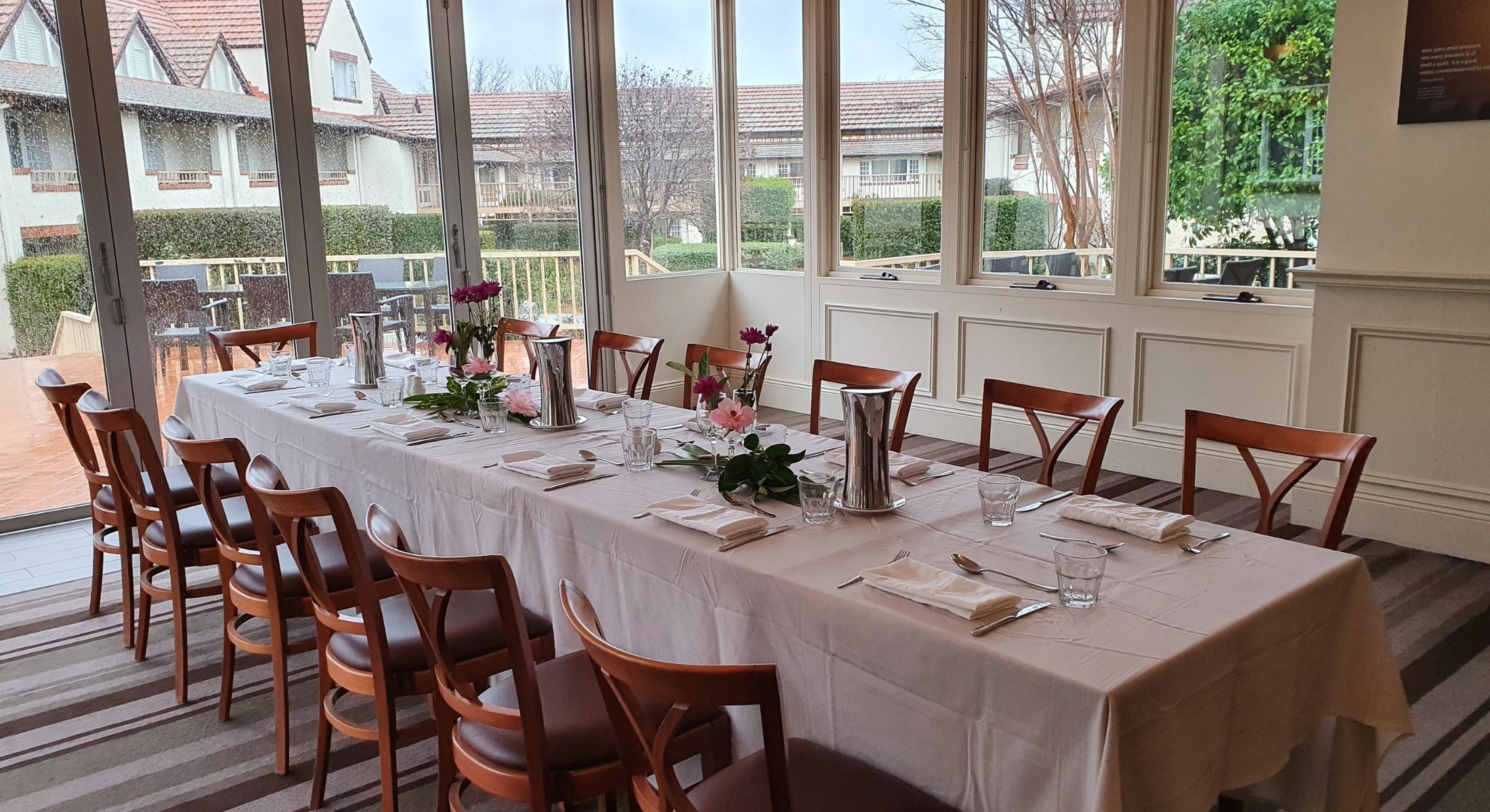 Book the Courtyard Restaurant for your next birthday, special event, Christmas party or celebrations