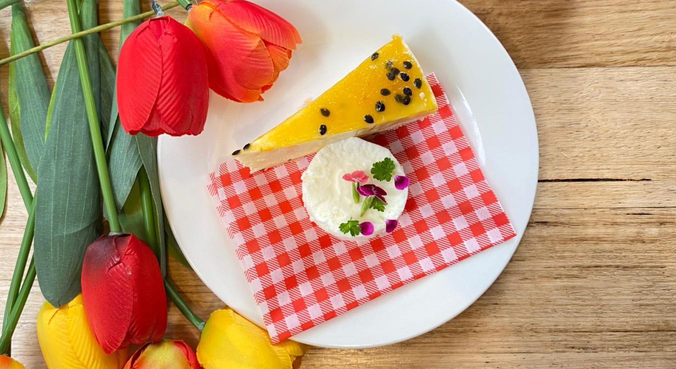 Bloom & Bistro Lunch Special with a main meal, dessert and Tulip Spritz cocktail at Olims Bar & Bistro